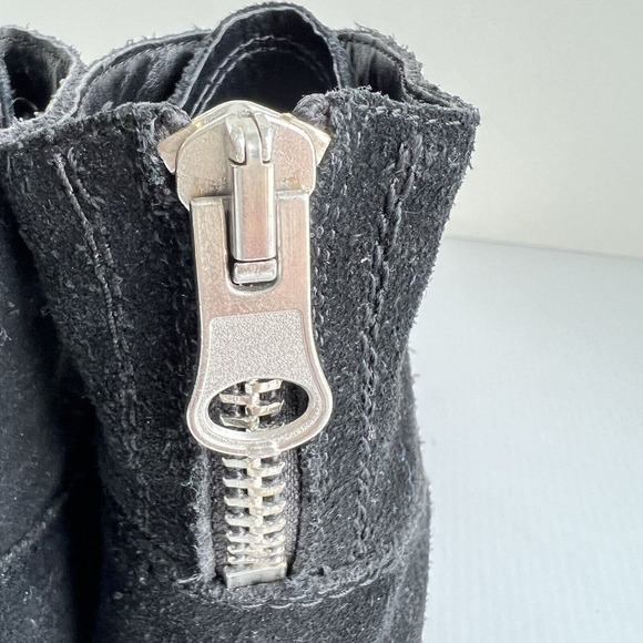 Steve Madden Rawlings Size 7 Black Leather Suede Booties Ankle Boots - Picture 7 of 12